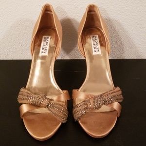 Fancy satin Badgley Mischka sandals!